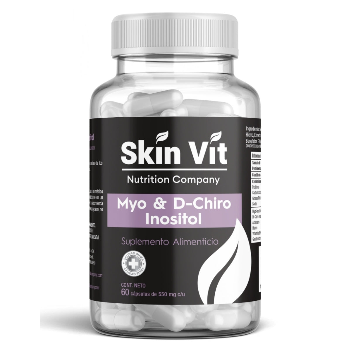 MYO & D-Chiro Inositol Skin Vit 60 Capsulas 550 mg