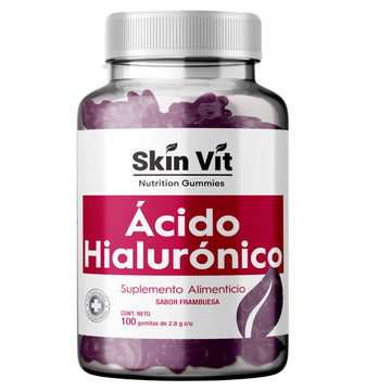 Ácido Hialurónico sabor Frambuesa Skin Vit 100 Gomitas 2.8 g